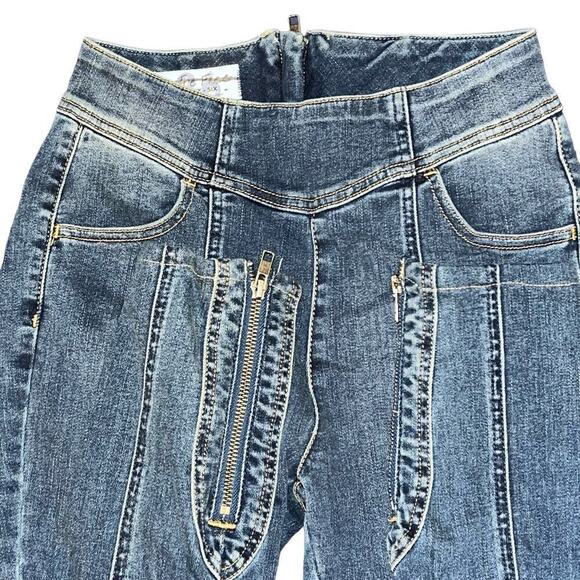 Free People CRVY Mercury Zip Jeans in Harper Blue | Women’s Size 26 - Picture 5 of 8
